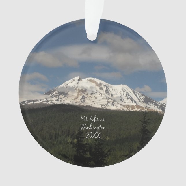 Mt. Adams, Ornamento Fotográfico Escénico De Washi (Anverso)