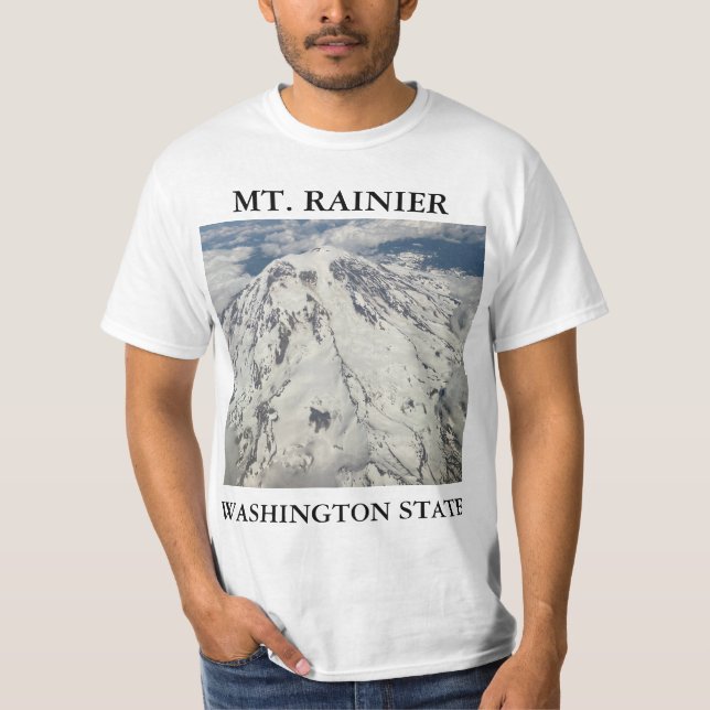 MT aéreo. Camiseta Rainier Washington State (Anverso)