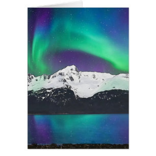 Mt. Alice Aurora - Tarjeta de arte de 5" x 7"