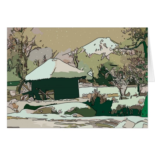 Mt Fuji En Nieve (Anverso (Horizontal))