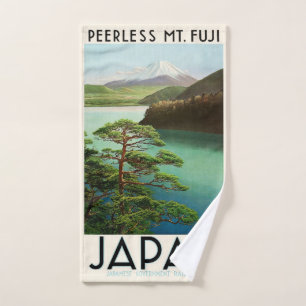 Mt Fuji Japón Afiche de Viaje Arte de época