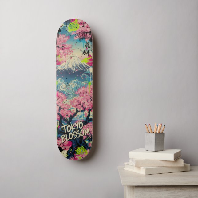 Mt.FUJI＆SAKURA Skateboard Art – Japanese Spirit (Arte de la pared)