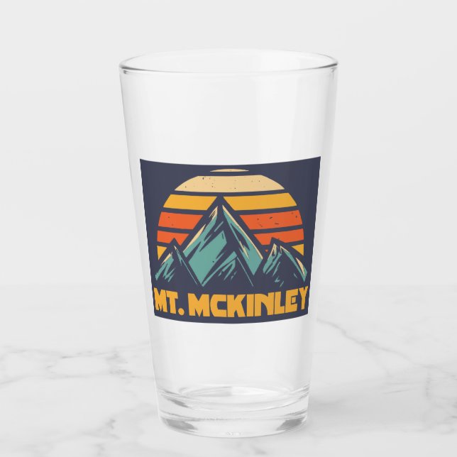 Mt. McKinley Alaska Retro Turquoise (Anverso)
