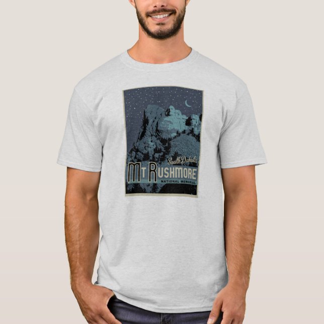 Mt Rushmore en la camiseta de la noche (Anverso)