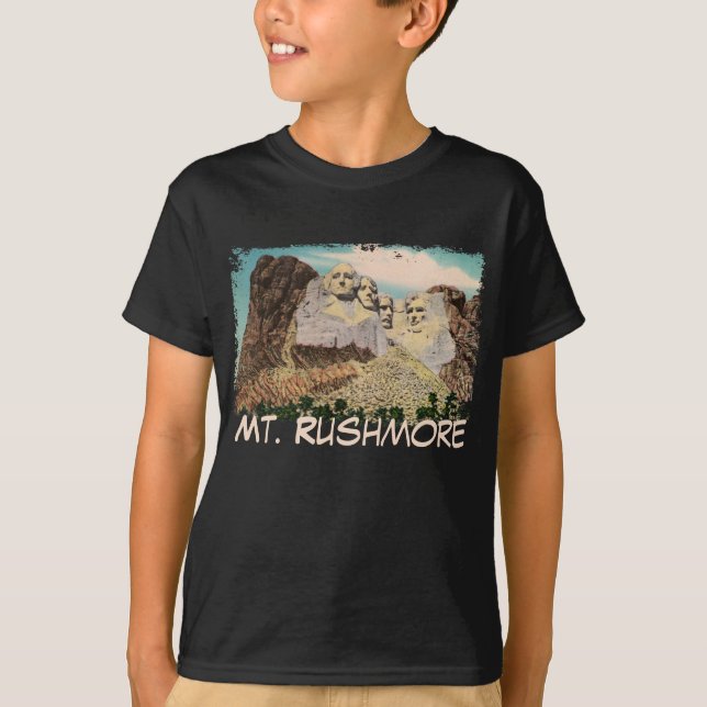 Mt. Rushmore pintó la camiseta de un niño (Anverso)
