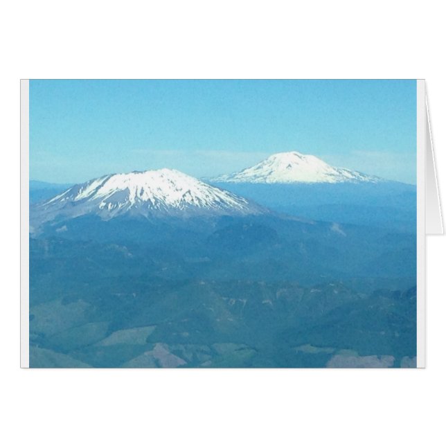 Mt St Helens y Mt Adams desde el aire (Anverso (Horizontal))