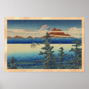 Mt Unzen en la provincia de Hizen, arte hanga de H