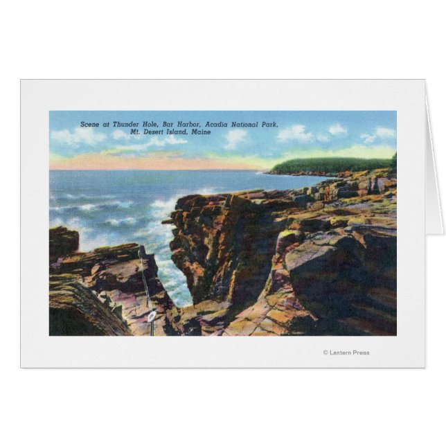 Mt. Vista de la isla del desierto en el agujero de (Anverso (Horizontal))