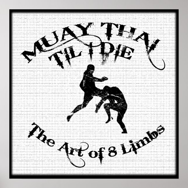 Muay Thai hasta que muero - Poster de arte de 8 ex (Frente)