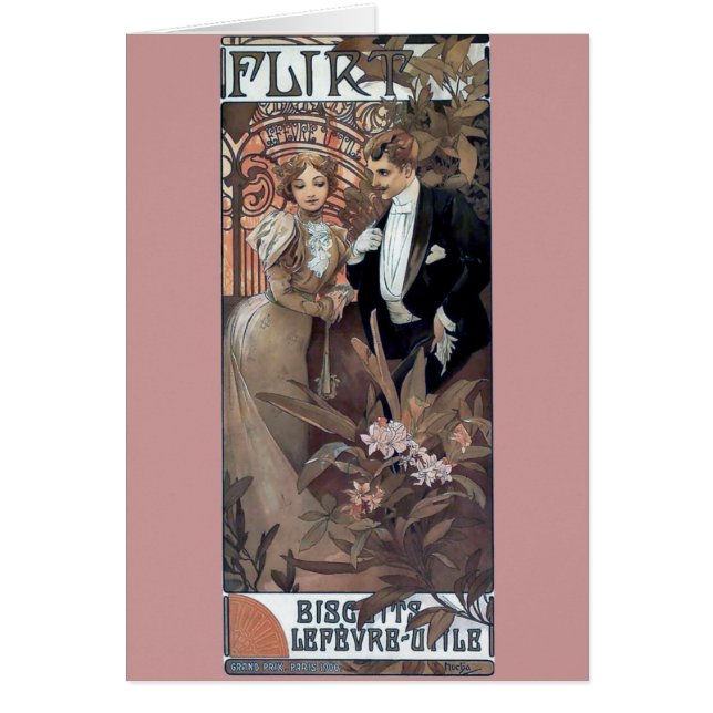 Mucha coquetea mujer hombre amor romántico (Frente)