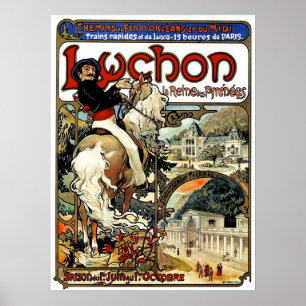 Mucha - Luchon - arte Nouveau - poster del casino
