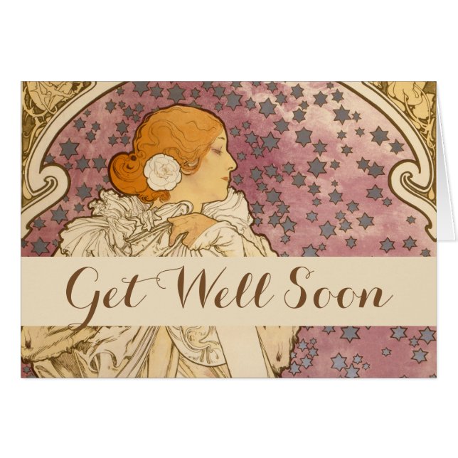 Mucha Mujer Arte Nouveau Belleza (Anverso (Horizontal))