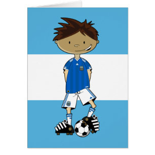Muchacho argentino del fútbol del mundial