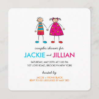 Muchacho + Chica = invitación del personalizado de