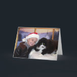 Muchacho con el gato en el navidad<br><div class="desc"></div>