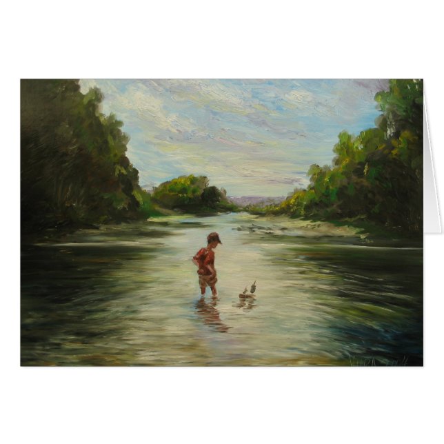 Muchacho con un barco del juguete (Anverso (Horizontal))