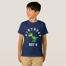 Muchacho del cumpleaños 4 años de camisa del