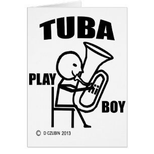Muchacho del juego de la tuba