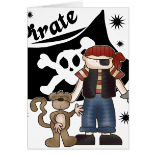 Muchacho del pirata con el mono