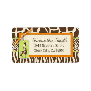 Muchacho del safari O etiqueta de dirección