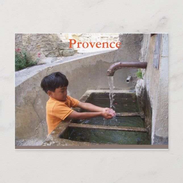 Muchacho en la postal de Provence (Anverso)