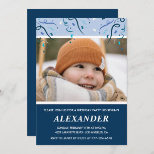 Muchacho invitaciones de cumpleaños 6.ª foto Marin