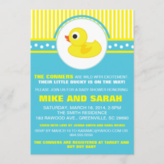 Muchacho poca invitación Ducky de goma de Baby