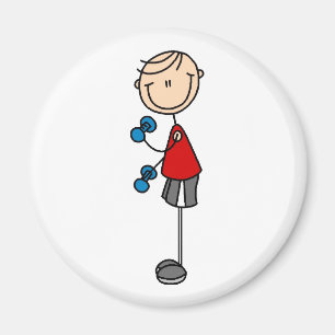 Muchacho que ejercita el imán