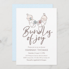 Muchacho y chica de la invitación de Baby Shower