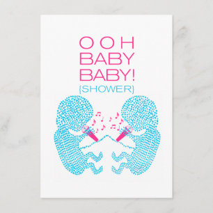 Muchachos del gemelo de la invitación de Baby