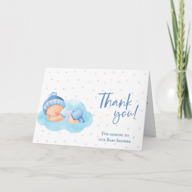 Muchachos Gracias Tarjeta Baby Shower (Anverso)