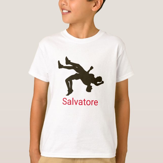 Muchachos personalizados que luchan la camiseta (Anverso)