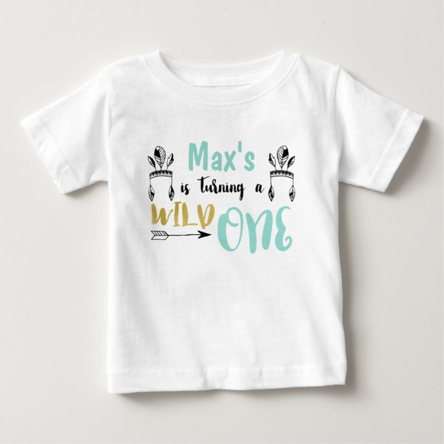 Muchachos Salvajes Personalizados Un Camisa Raglan (Anverso)