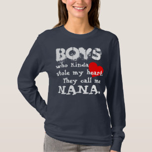 Muchachos/texto de la luz de la camiseta de Nana