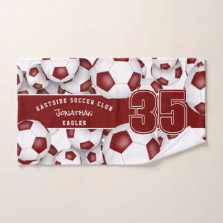 Muchas bolas de fútbol marrón equipo de deportes i
