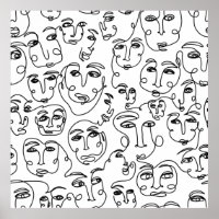 Muchas caras de la línea de arte