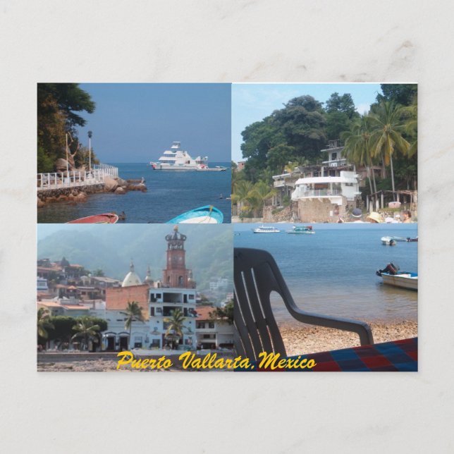 Muchas escenas de la postal de Puerto Vallarta (Anverso)