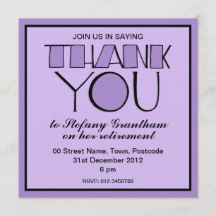 Muchas gracias a la invitación a la jubilación púr