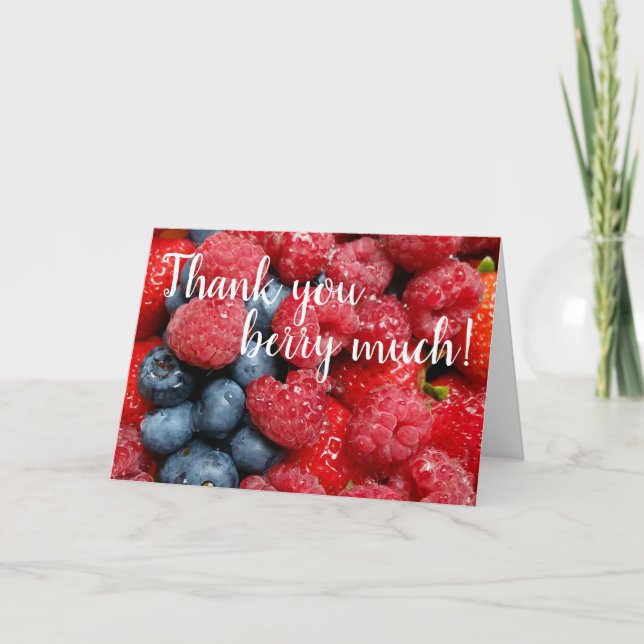 ¡Muchas gracias berry! Gracias tarjeta de felicita (Anverso)