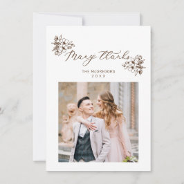 Muchas gracias Boda Floral Whimsical Script