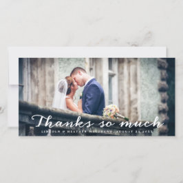 Muchas gracias Boda Gracias tarjeta de fotos