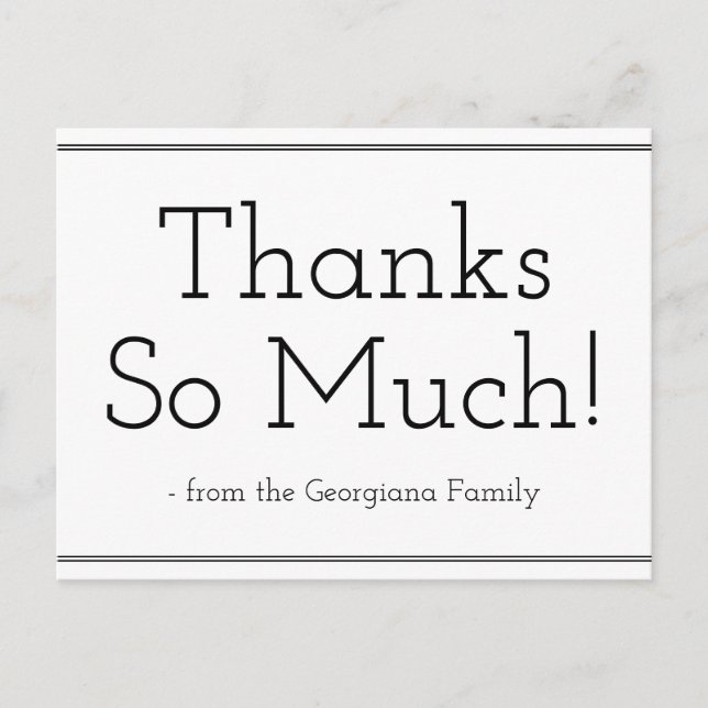 "Muchas gracias" contemporáneas. Postal (Anverso)