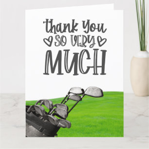 Muchas gracias de golf por la postal