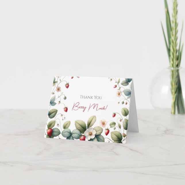 Muchas Gracias, Fresa Tarjetas de Agradecimiento (Anverso)