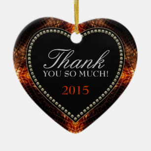Muchas Gracias Ornamento Del Corazón De Firey