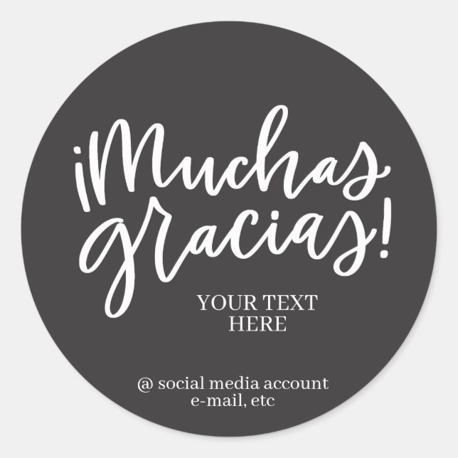 muchas gracias pegatina (Anverso)