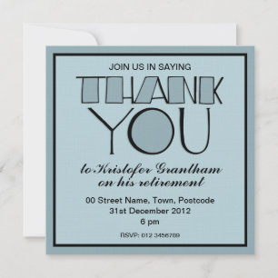 Muchas gracias por la invitación a la jubilación a