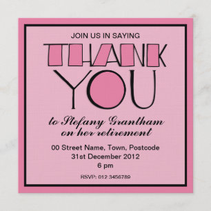 Muchas gracias por la invitación a la jubilación r