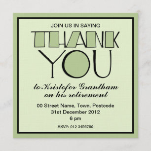 Muchas gracias por la invitación a la jubilación v