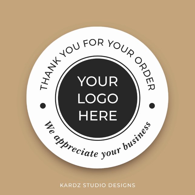 Muchas gracias por tu pedido Pegatina de redondeo (Personalize this sticker with your logo for a complete branded look in your packaging)